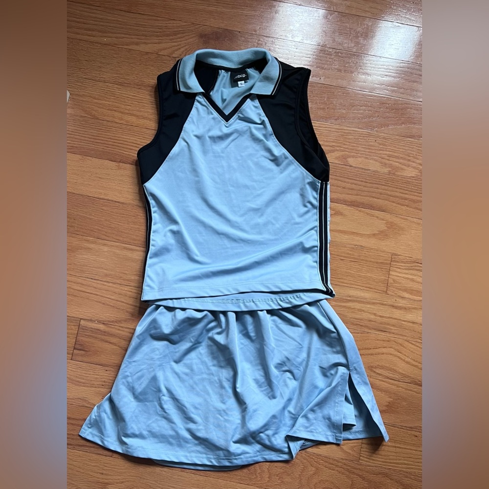 BCG Golf/Tennis collared sleeveless top and skort